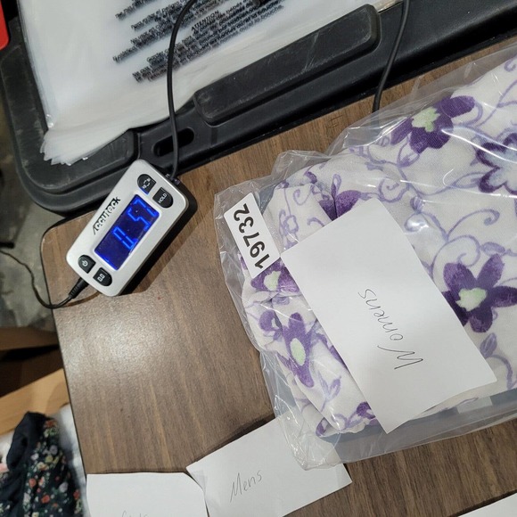 Vue Point Shirt Womens Large White Purple Floral Classiccore Grandmacore Tee - Picture 9 of 9